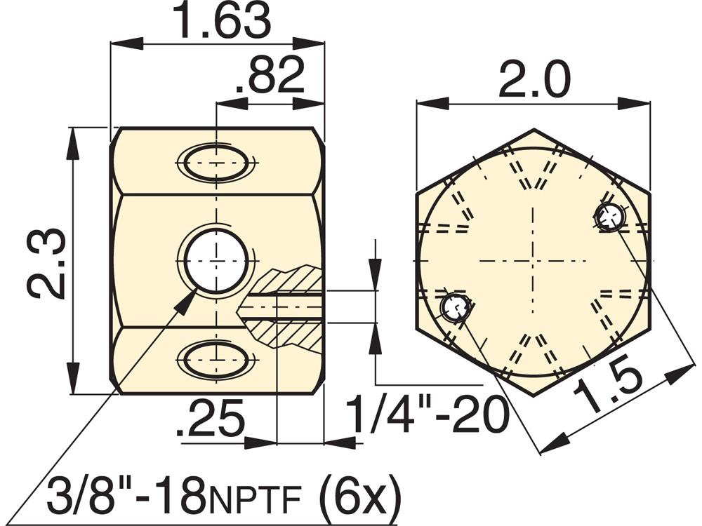 Imperial dimension diagram for A66