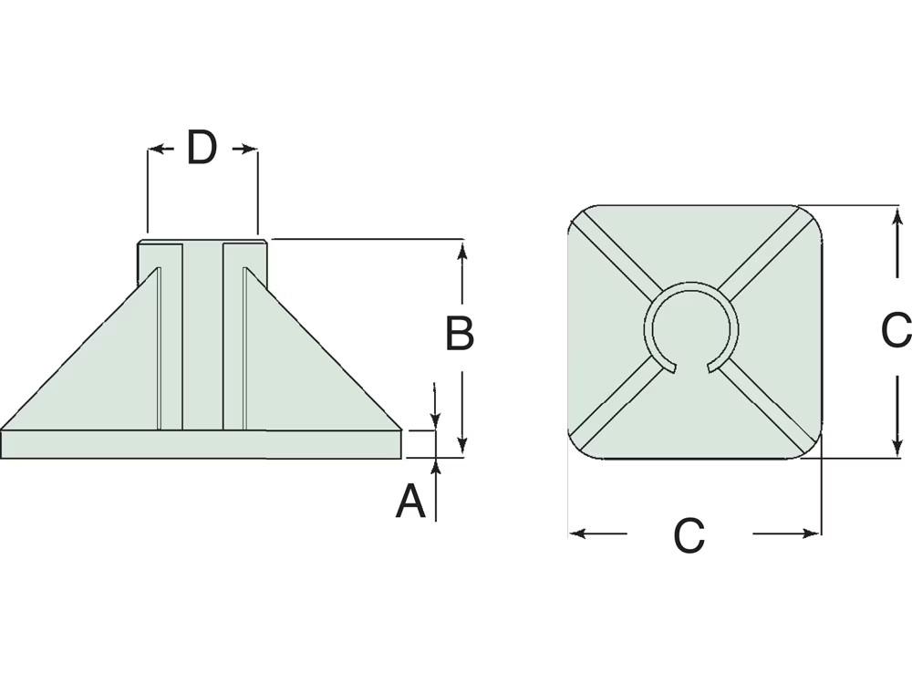 Dimension diagram for BA25
