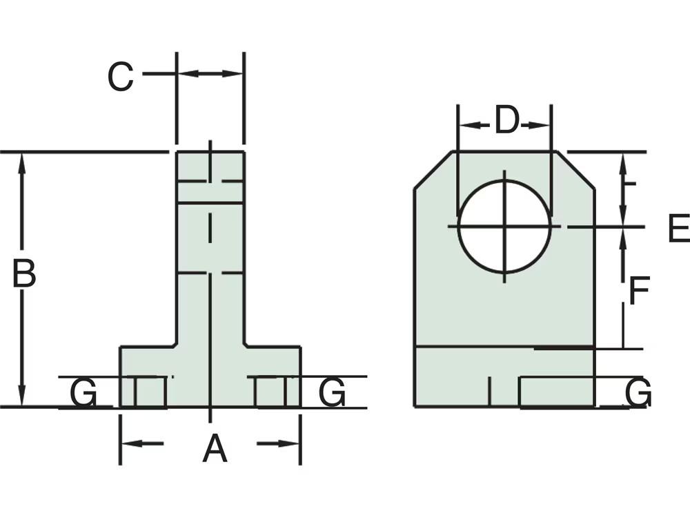 Dimension diagram for BC15