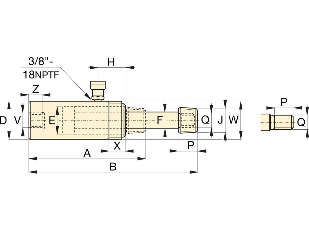Dimension diagram for BRC46