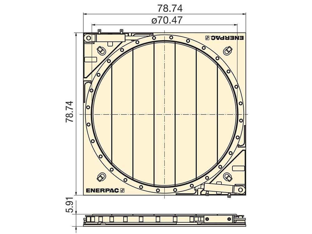 Imperial dimension diagram for ETT200