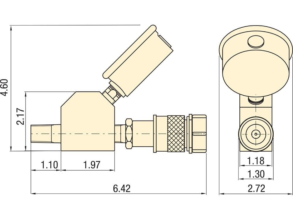 Imperial dimension diagram for GA45GC