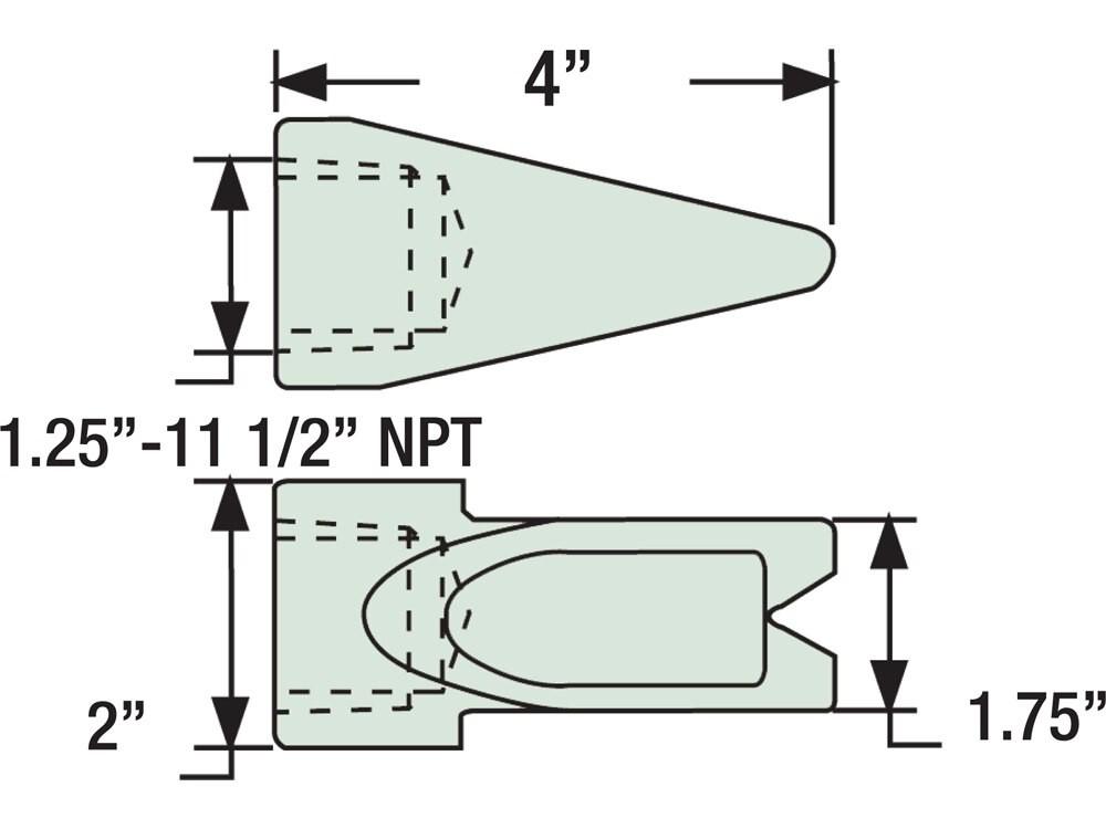 Imperial dimension diagram for MK12