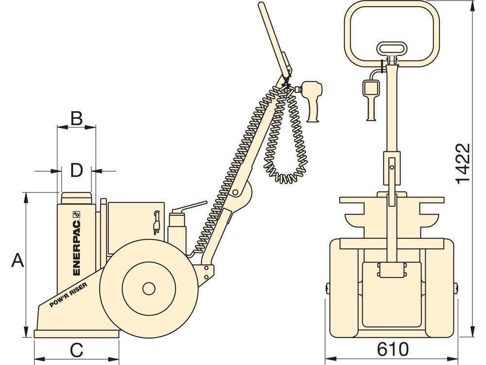 Dimension diagram for MB1