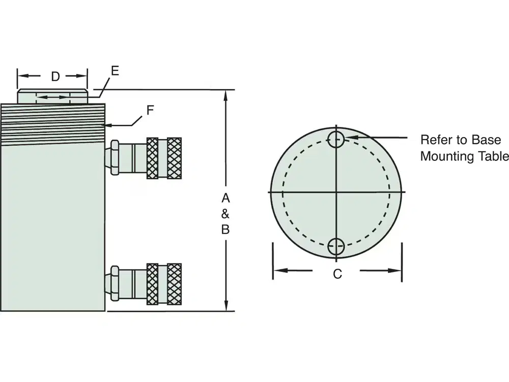 Dimension diagram for A150