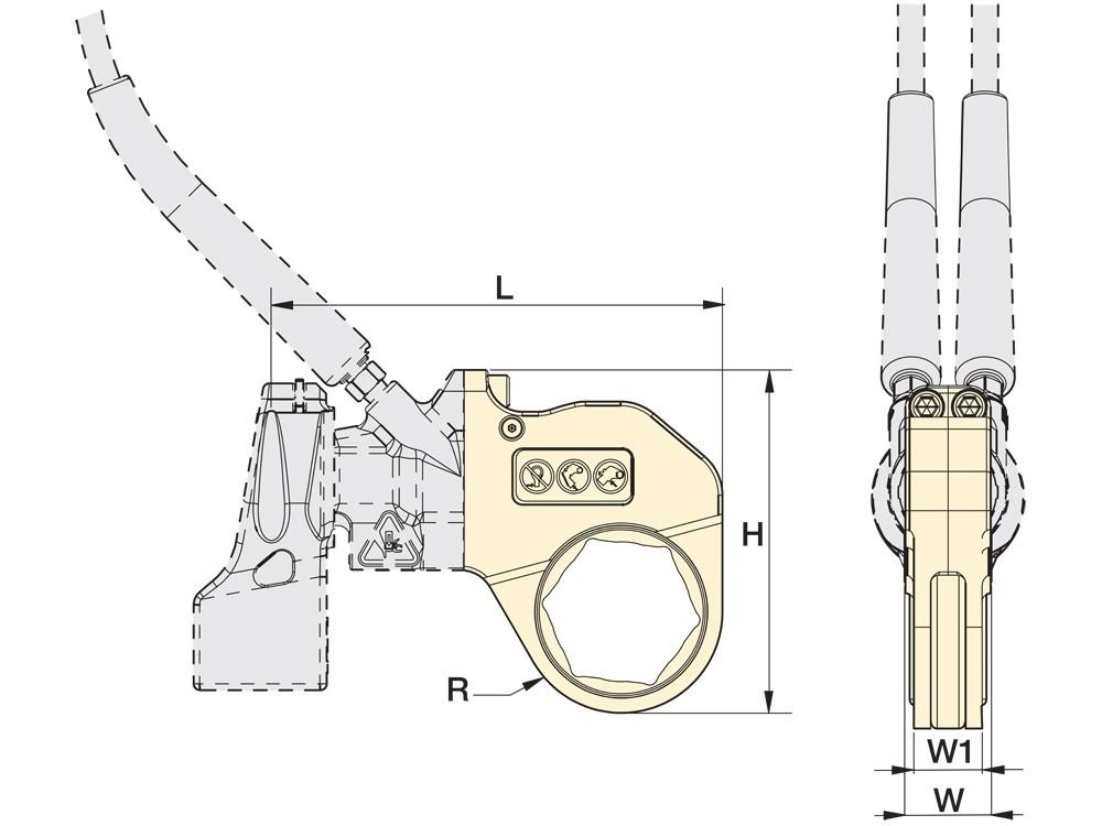 Dimension diagram for RLP8206SL