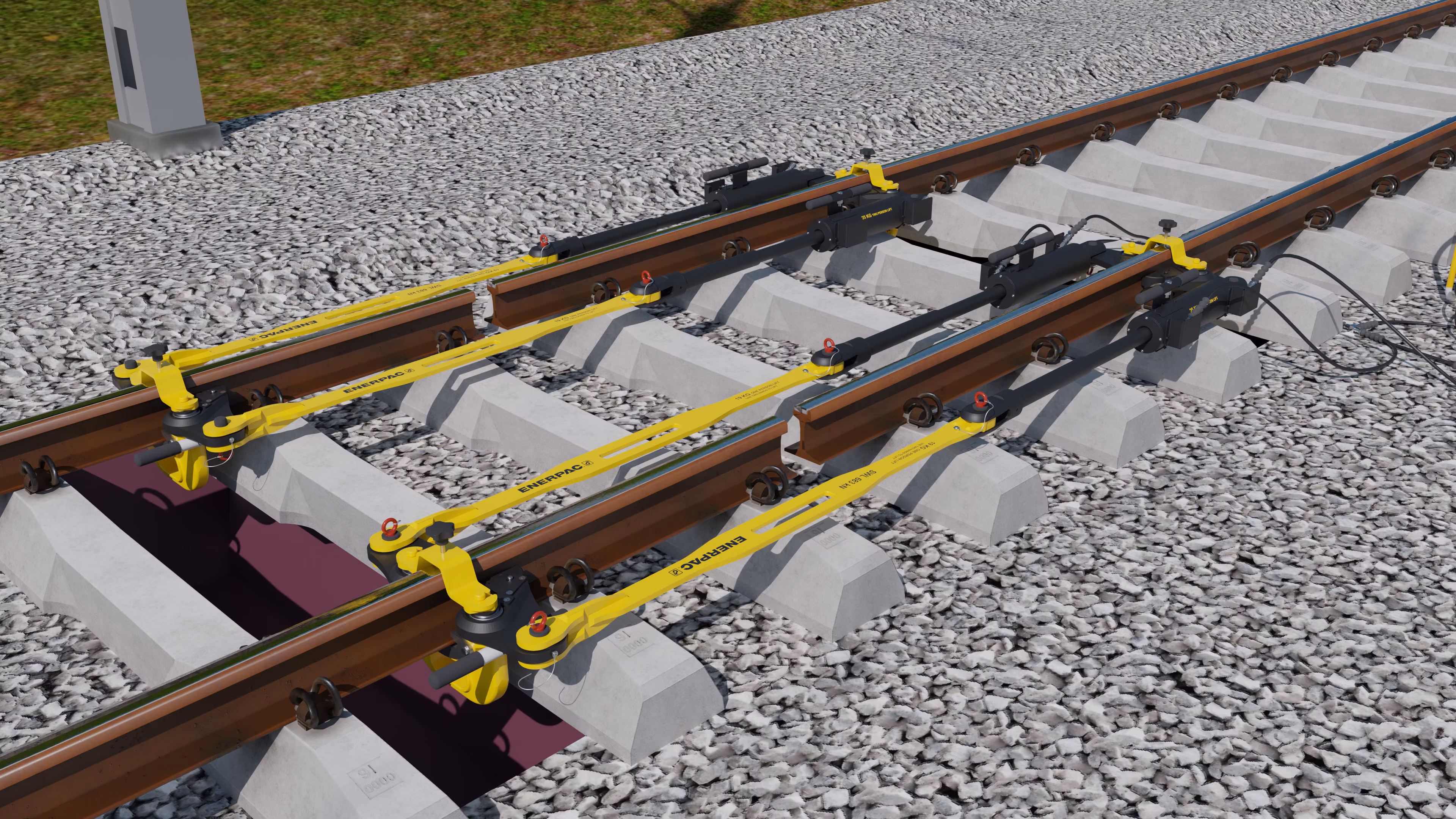 hydraulic rail stressor